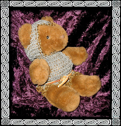 chain mail teddy bear